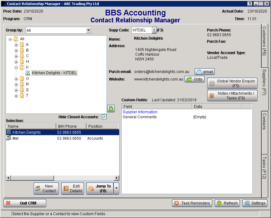 Contact Relationship Manager Screen Contact Relationship Manager Screen