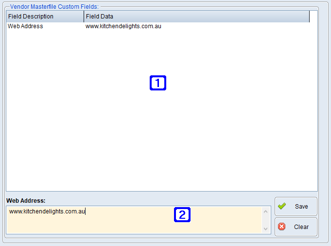 Custom Fields/Attributes Screen Custom Fields/Attributes Screen