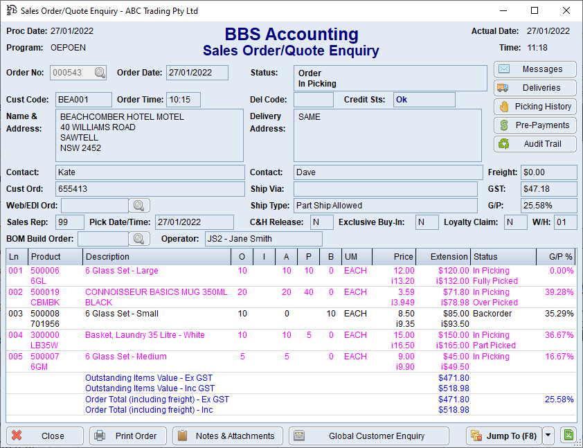 Sales Order/Quote Enquiry Sales Order/Quote Enquiry