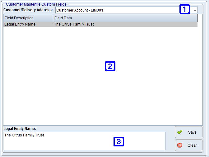 Custom Fields/Attributes Screen Custom Fields/Attributes Screen