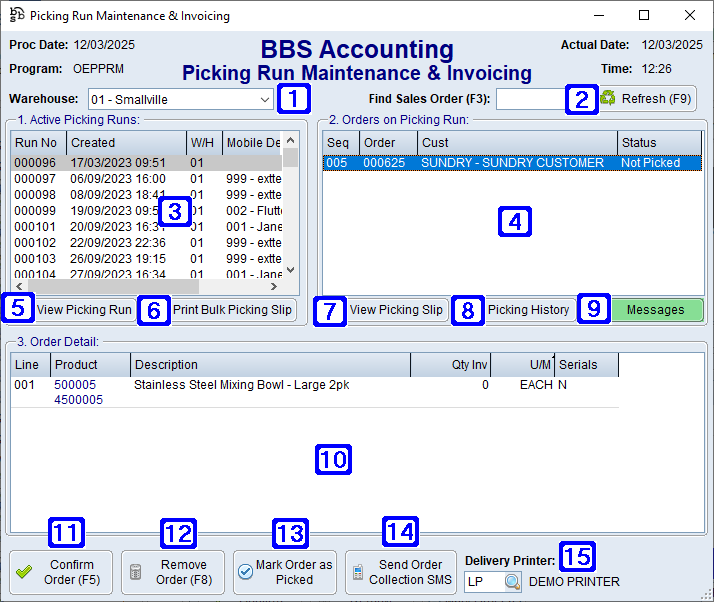 Picking Run Confirmation & Maintenance Picking Run Confirmation & Maintenance